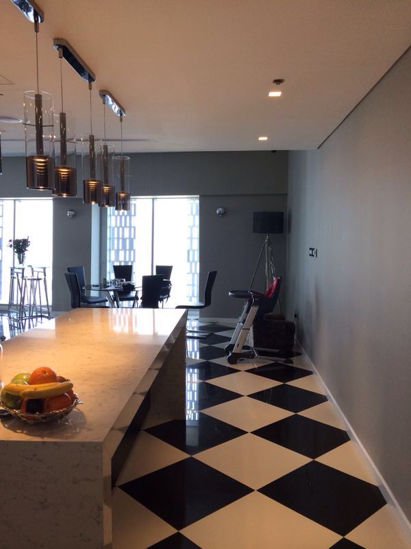 Cayan Tower – View along the kitchen
