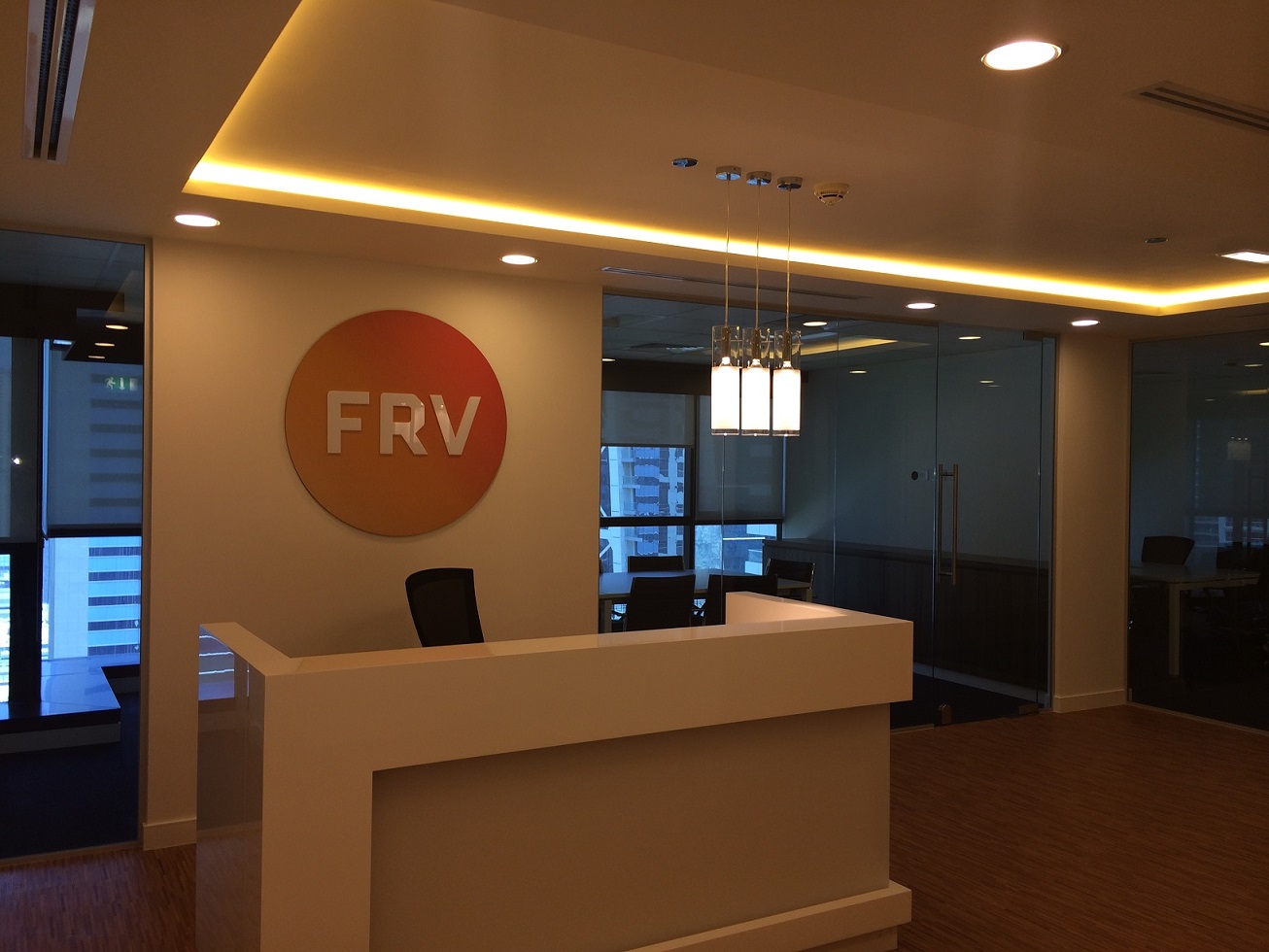 Branded reception fit out in Dubai