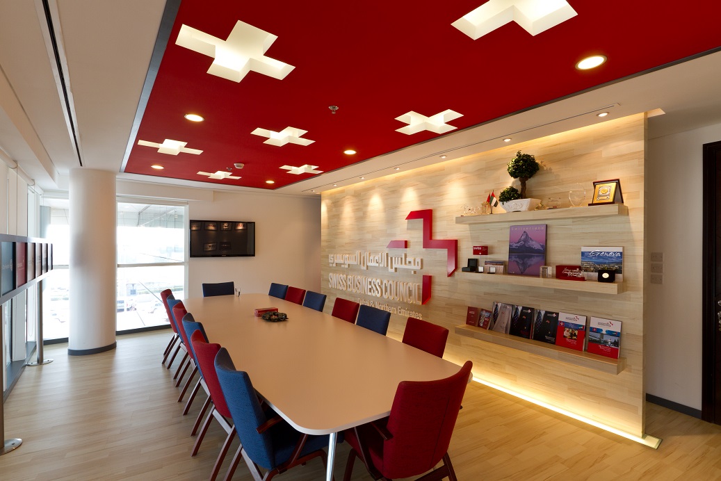 Swiss Business Council – Display shelving and boardroom